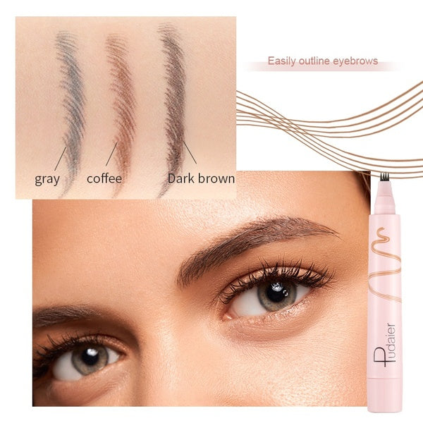 Health & Beauty 3D Eyebrow Pencil Waterproof Natural Eye Makeup Eye Brow Tint Dark Brown Liquid Eye Brow Pencil Long Lasting Cosmetic