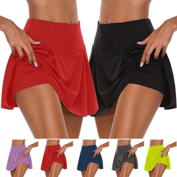 XS-5XL Shorts et jupes à la mode pour femmes Jupe d'entraînement athlétique avec short Jupe extensible à séchage rapide pour le yoga Course à pied Te