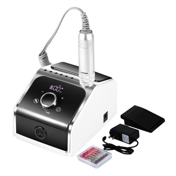Electric Nail Drill Machine 35000rpm - Professional Nail Drill High Speed Low Vibration Low Heat Electric Efile Drill for Shaping Buffing Removing Ac