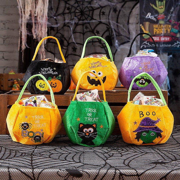 LangHong Halloween Candy Bag Scene Decorated Kindergarten Children's Candy Chocolate Halloween Pumpkin Handbag