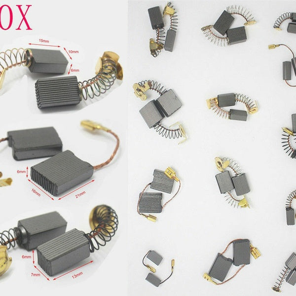20Pcs Power Tool Repair Motor Carbon Brushes Set Multiple Size Carbon Brushes Repair Part Tool For Generic Electric Motor CB51: 5x8x12mm CB6-100: 5x8