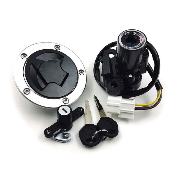 Ignition Switch Oil Fuel Tank Gas Cap Cover Seat Lock w- Keys Set For Kawasaki Ninja 650 EX650 2012-2016