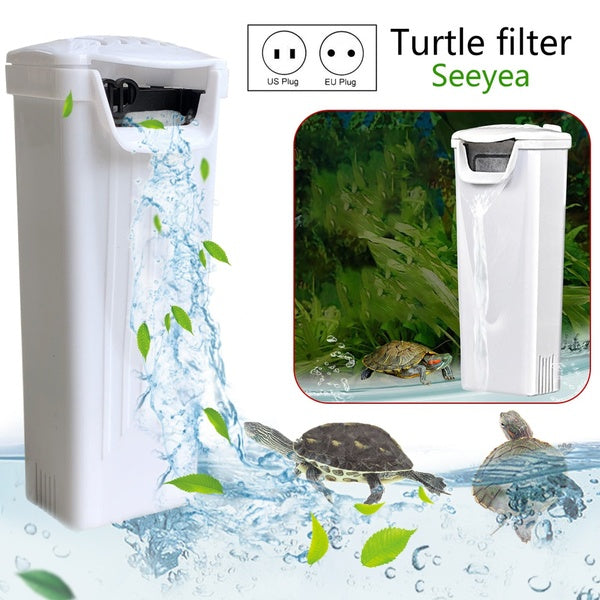 Aquarium Filter Pump Water Turtle Aquarium Low Level Waterfall Filter Oxygen Pump Reptile Filter Supplies Pet Accessories