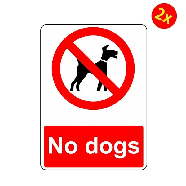 2X NO DOGS OSHA DECAL SAFETY SIGN STICKER
