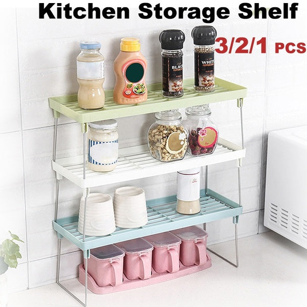 Support de rangement de cuisine réglable étagère de rangement en métal étagère à épices antidérapante organisateur d'ustensiles de cuisine à une couc