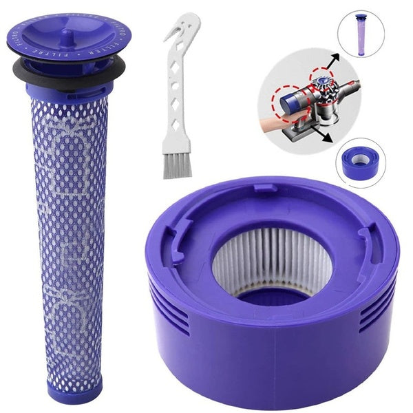Pre Post Filter HEPA Filters Replacements For Dyson V7 V8 DC58 DC59 Animal Absolute Cordless Vacuum Cleaner With cleaning brush