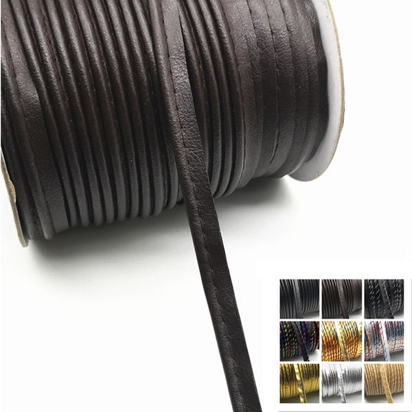 5 Yards Edge Sewing Ribbon Artificial Leather Cord Rope for Sheets Sofa Curtains Hats Clothes Various Fabric Sewing DIY