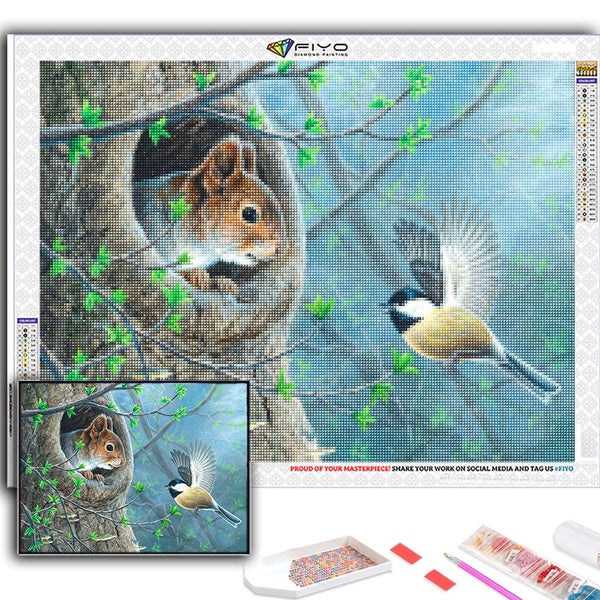 Squirrel DIY 5D Diamond Painting Full Drill with Number Kits Home and Kitchen Fashion Cross Stitch Embroidery Paintings Canvas Pictures Wall Decorati