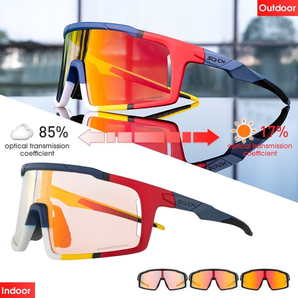 Photochromic Cycling Glasses Men Women Bicycle Eyewear Outdoor Sports Bike Sunglasses UV400 Protection Goggles