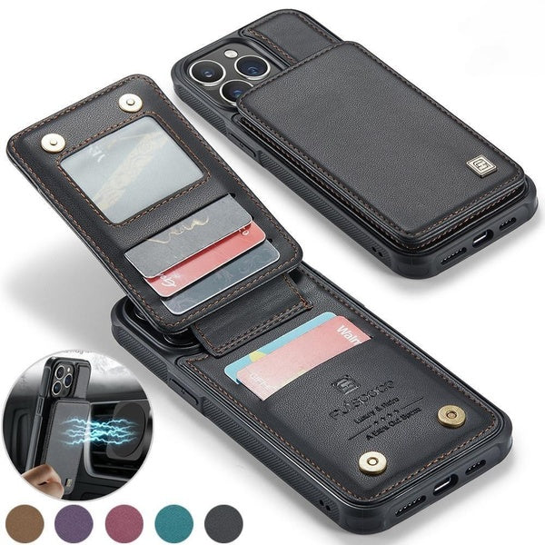 Étui portefeuille en cuir antichoc à rabat avec fente pour carte magnétique, pour iPhone 15 Pro Max 15 Plus 14 Pro Max 14 Plus 13 Pro Max 12 Pro Max