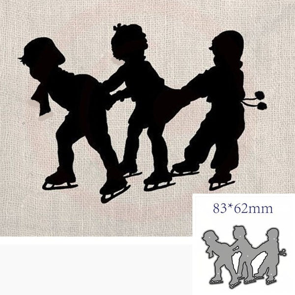 Ice Skating Decoration Metal Cutting Dies Stencils for DIY Scrapbooking Photo Album Decorative Embossing Paper Card