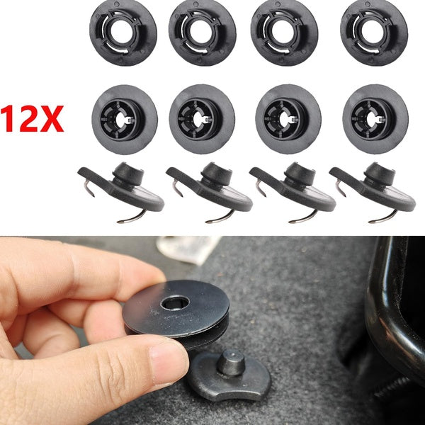 12PCS For SKODA OCTAVIA For Audi A1 A3 A4 A5 for VW Beetle Caddy Eos Golf For SEAT LEON ATECA ALTEA CAR MAT CLIPS FLOOR HOLDERS FIXING CLAMPS RETAINE