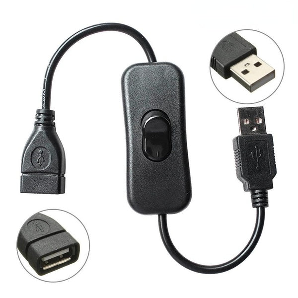 28cm USB Cable with Switch ON-OFF Cable Extension Toggle for USB LED String USB Gadget USB Power Supply Device Tools 1PC-2PCS