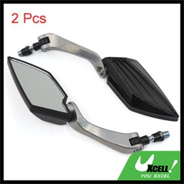 Universal Motorcycle Bike Black Rear View Side Mirror 2PCS for 8mm 10mm Thread
