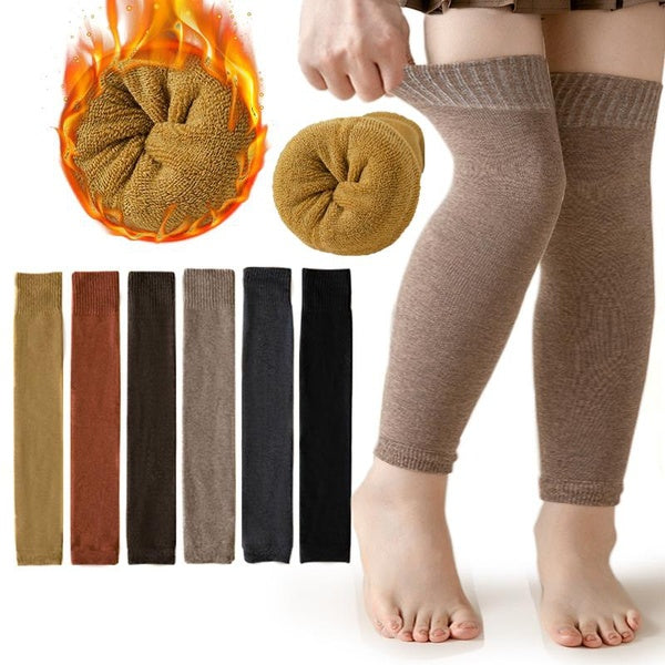 Women Leg Warmers Over Knee Extra Long Thicker Lining Elastic Socks for Boots Winter Warm Socks Wraps Leg Warmer Kneelet Christmas Gifts