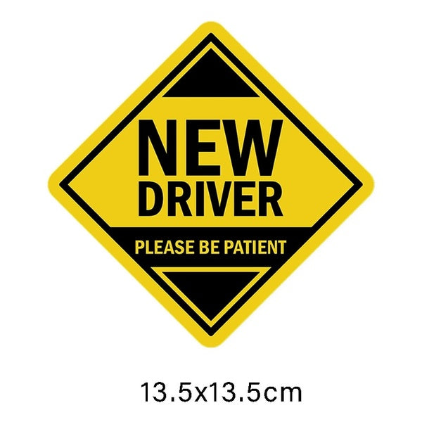 13.5x13.5cm New Driver on Board Colorful Car Stickers Funny Car Window Bumper Car Door Stickers Styling Decal