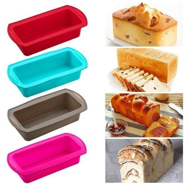1PC Rectangular Silicone Mold Baking Tools Candy Toast Mould Bread Baking Tool DIY Kitchen Supplies Cake Bakeware Pan