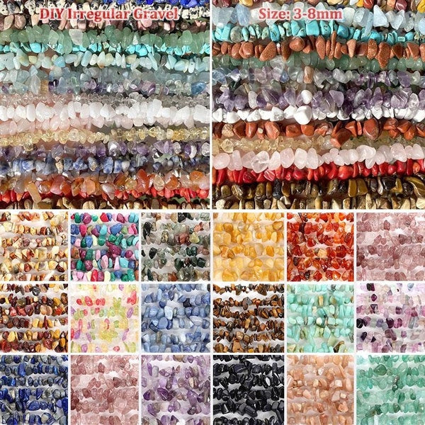 101 Style Natural Chips Crushed Stone Irregular Gravel Beads for Jewelry Making DIY Bracelet Necklace Jewelry Gift