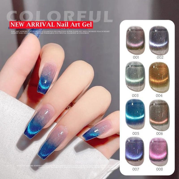 New Arrival Cat Eye Shining Crystal Oleoresin Nail Whitening UV Nail Glue UV Builder Glue Fashionable Colour Nail Art Gel