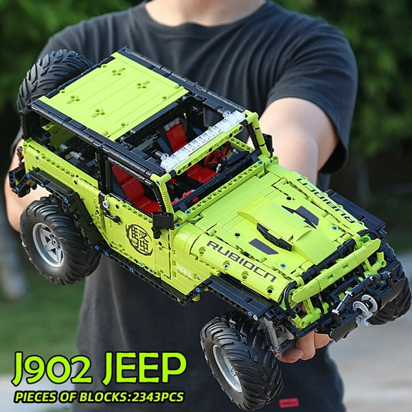 New Green SUV Off-road Car 2343Pcs Model Building Block Brick Educational Assembly Children Gift