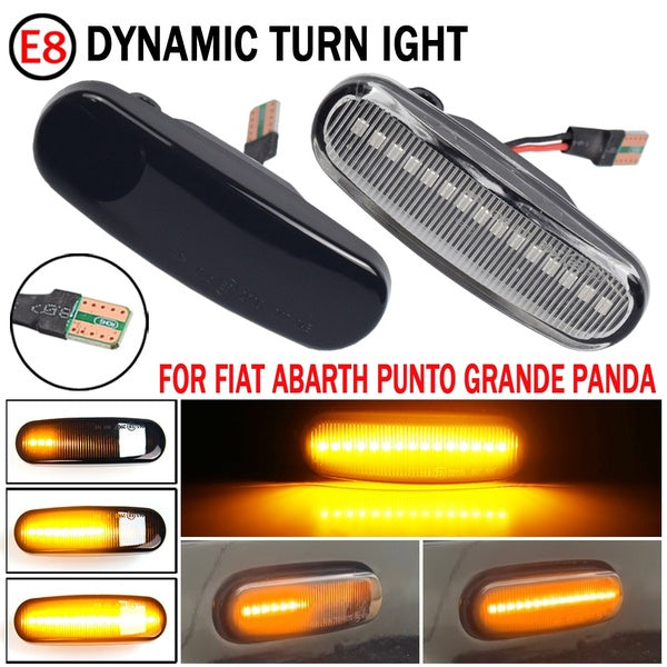 Pour Fiat Doblo Panda Idea Stilo Fiorino Multipla Punto Qubo Musa Line Led Dynamique Clignotant Lumière Side Marker Voyant