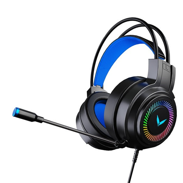 Casques de jeu Casque de joueur Son surround Écouteurs filaires stéréo Microphone USB Lumière colorée PC Casque de jeu pour ordinateur portable