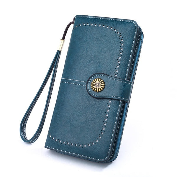 Large Capacity Women Wallets Pu Leather Money Bag Female Long Hasp Purses Phone Pocket Coin Card Holders Wristlet Clutch Carteras