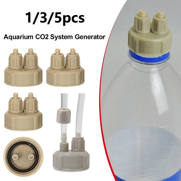 Aquarium CO2 System Tube Valve Guage Bottle Cap Aquarium Bottle Cap Fish Tank Live Plant DIY Air Diffuser Generator Tool