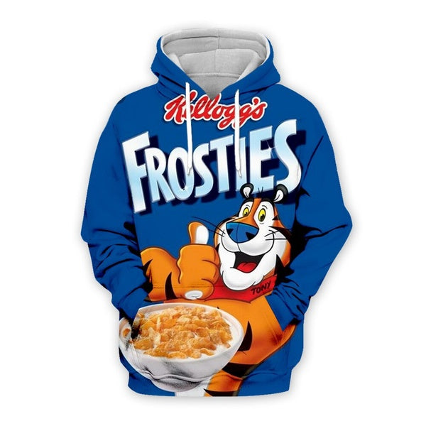 FROSTIES TONY à capuche Hombre alimentaire bonbons collations Sauce sweat pull à manches longues survêtement 3DPrint décontracté hommes - femmes Stre