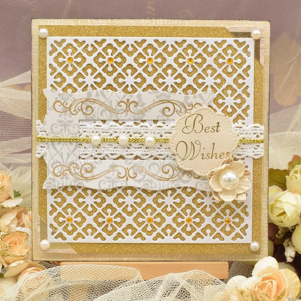 Cadre de fond carré matrices de découpe en métal pochoir pour Album de Scrapbooking carte-cadeau faisant du papier gaufrage découpe