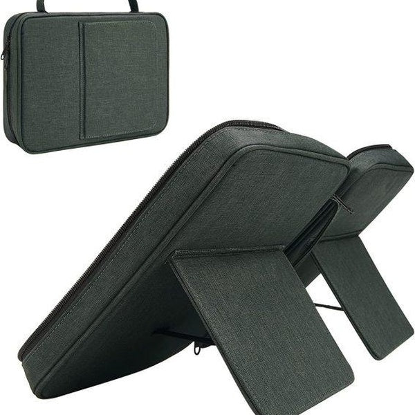 Bible Covers for Men & Women, Extra Bible Case with Book Stand, Bible Bag with Handle, Zipper and Multi-Pockets for Scripture Study Bible Protector