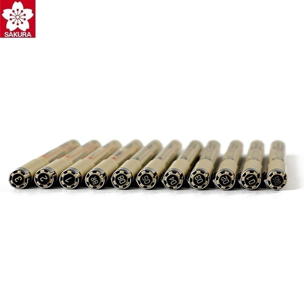 Sakura Pigma Art Manga Fine Line Pen 003 005 01 02 03 04 05 08 1 2 3 BR Graphic Sketch Drawing Pen Set Outils de peinture