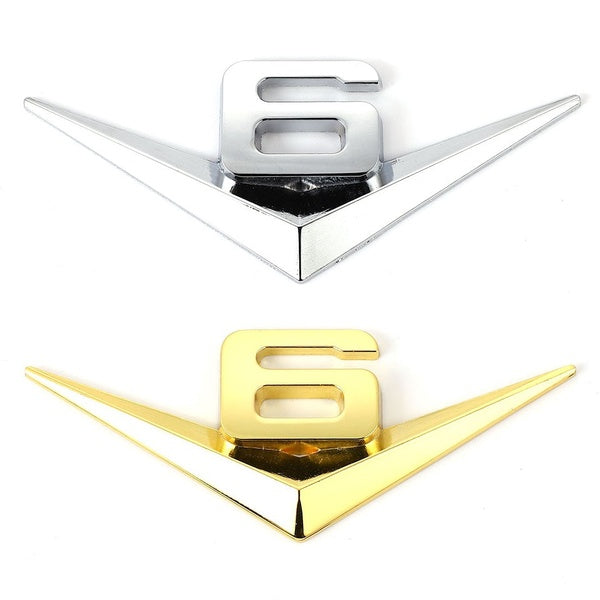 V6 V8 logo Car Sticker Emblem Badge Decal