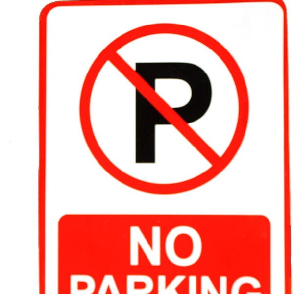 7.5"x5.5" No Parking Sign Sticker Decal Indoor & Outdoor