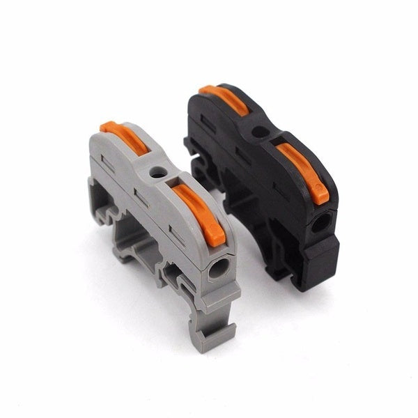 2PCS SPL-1 Rail Type Screwless Terminal Block Aerial Plug 1 Pin Electrical Equipment Supplies Auto