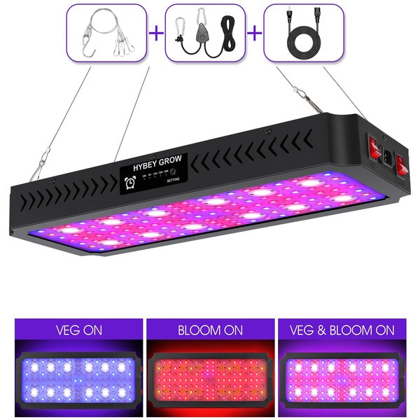 3000W Timer Function Plant Growing Lamps with VEG and BLOOM Dual Switches for Indoor Plants Growth, Daisy Chain Available (Actual Power Consumption 3