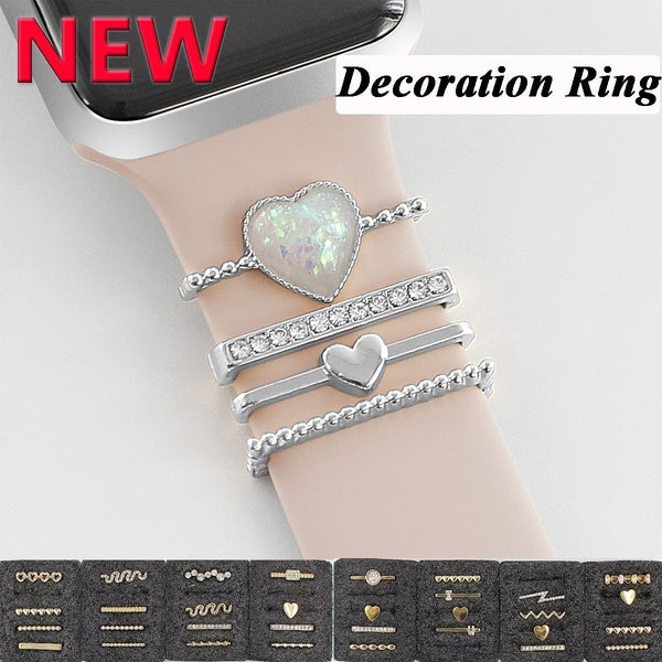 20-22mm Decoration Ring for strap for Apple watch band Metal Decorative Charms Diamond Jewelry for iWatch for samsung watchband for huawei watchstrap