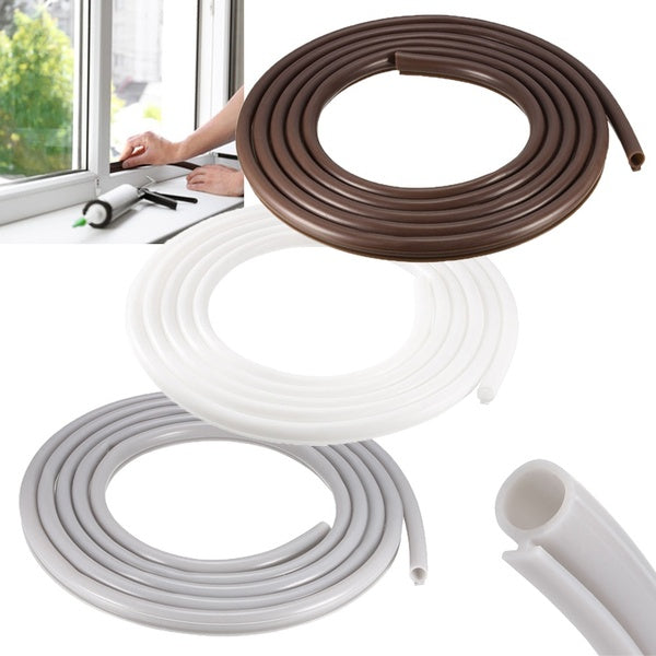T-Slot Mount Window Weatherstrip Seal 9mm Bulb Bubble for 5mm Slot, Gray-White-Brown