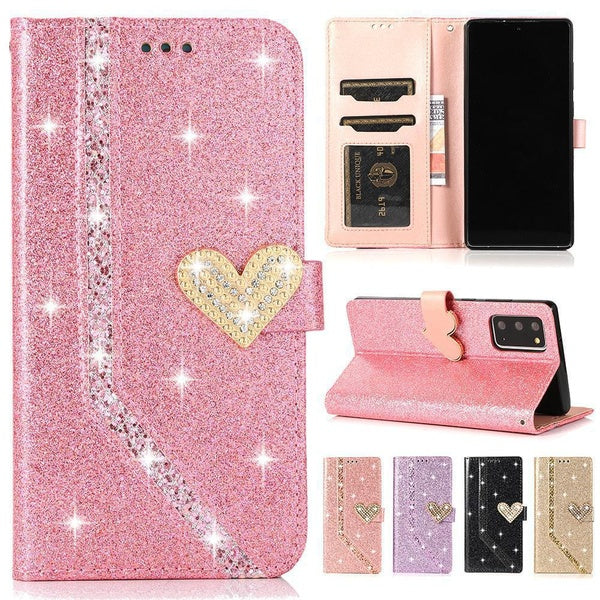 Bling Glitter Flip Wallet Leather Case Phone Cover Bags for Samsung Galaxy S23Ultra S23Plus S23 A54 A34 A14 S22Ultra S22+ S22 A53 A33 A13 S21Ultra S2