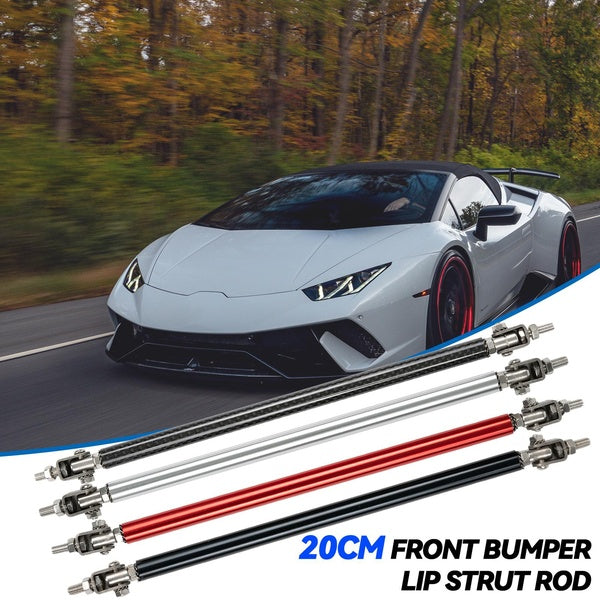 2Pcs Adjustable 8"-11" 20cm Front Bumper Lip Splitter Strut Rod Tie Support Bar Universal Car Racing Accessories Body Kit Carbon