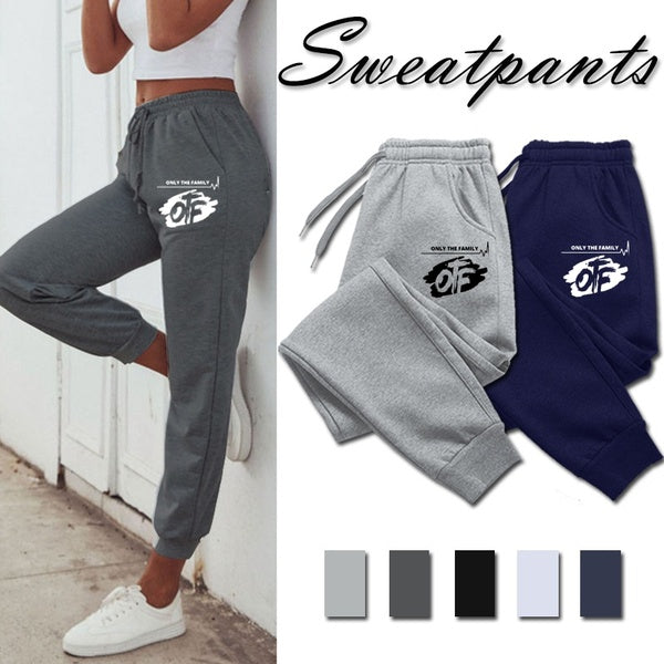 Outdoor Jogger Trousers Women Letter Pattern Sweatpants Cotton Long Pants Casual Sports Fitness Jogging Pants Autumn Winter Women Sweat Pants