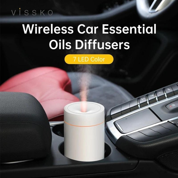 Car Diffuser Wireless Humidifier Auto Air Purifier Aromo Air Freshener with LED Light For Car Aroma Aromatherapy Diffuser