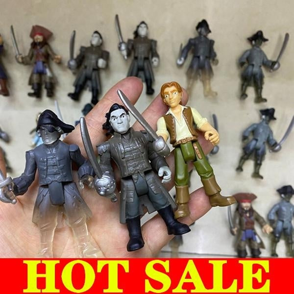 7-8cm Pirates of The Caribbean Black Beard Joints Movable Action Figure Model Ornament Toys Christmas Gift