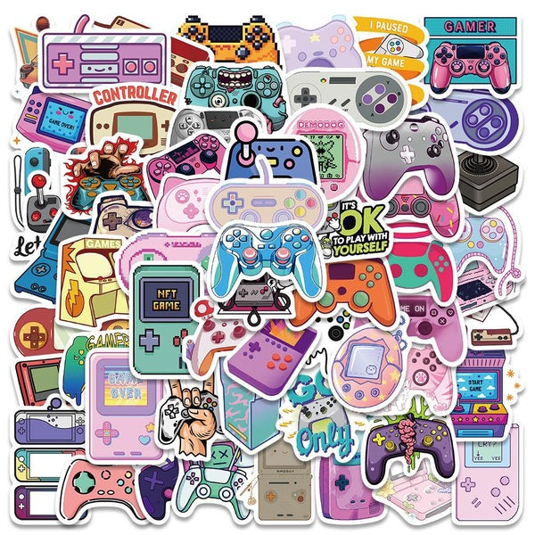 10-60pcs Cartoon colorful Controller game console stickers game machine Graffiti Stickers for DIY Luggage Laptop Skateboard Motorcycle Bicycle Sticke