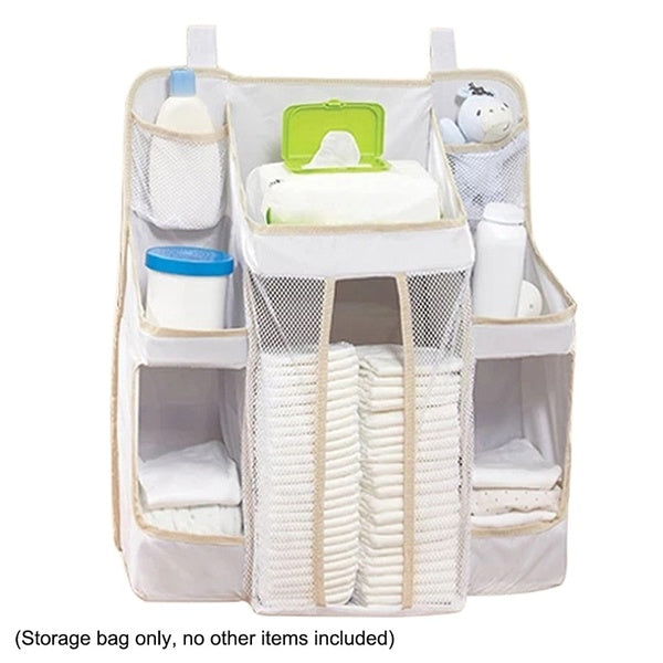 Portable Baby Bed Hanging Storage Bag Waterproof Toy Diapers Bag Useful Bedside Organizer Infant Crib Bedding Set