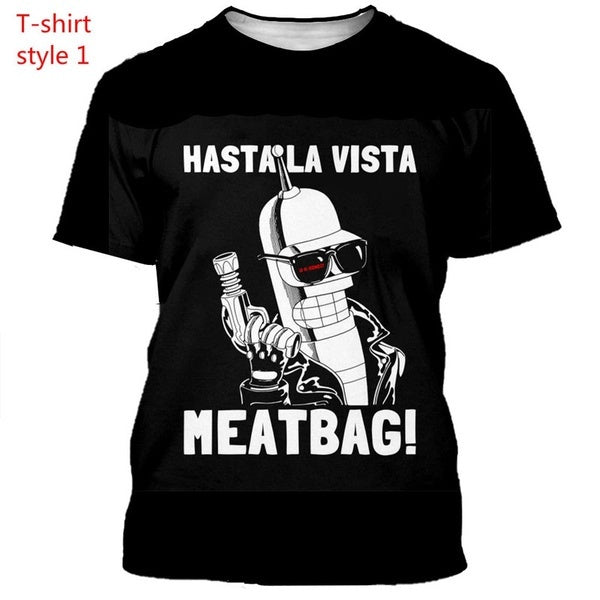 New Fondo De Pantalla Bender Futurama T Shirt Men Women 3d Print Novelty Fashion Tshirt Hip Hop Streetwear Casual Summer Tops