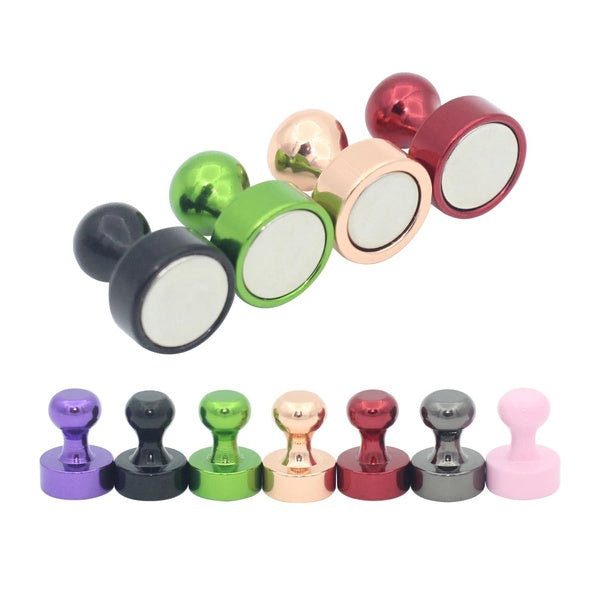 2-5-10pcs Super Strong Neodymium Magnetic Pushpins Sucker Thumbtack Durable Steel Magnet Push Pin for Refrigerator Whiteboard
