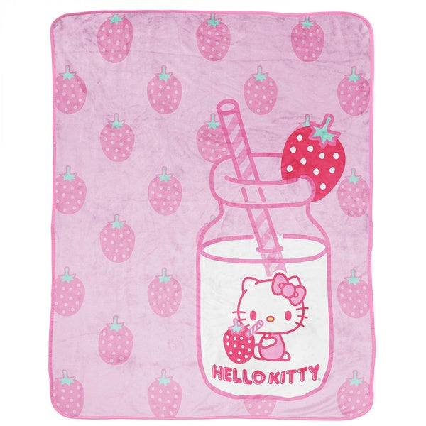Hello Kitty Strawberry Milk Silk Touch 46x60 Throw Blanket