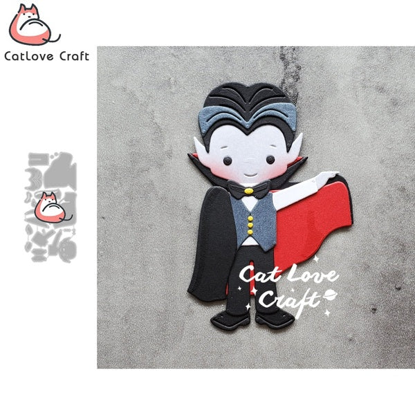 Catlove Halloween Vampire matrices de découpe en métal Scrapbooking moule pochoir découpes fabrication de cartes bricolage artisanat gaufrage nouvell