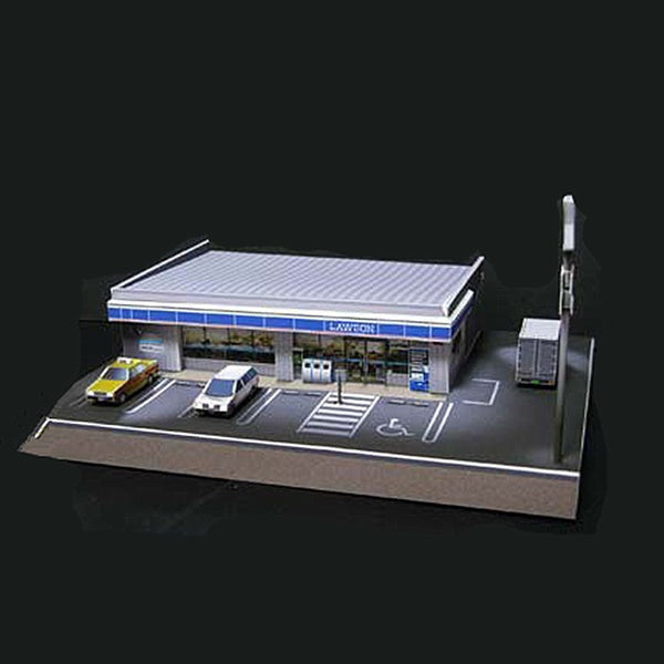 1:87 HO Scale Model Handmade Supermarket Mini Assemble Building Train Shop Sand Table Model Kits Accessories Matron Inn